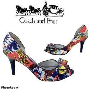Coach and Four D'Orsay Watercolor Heels